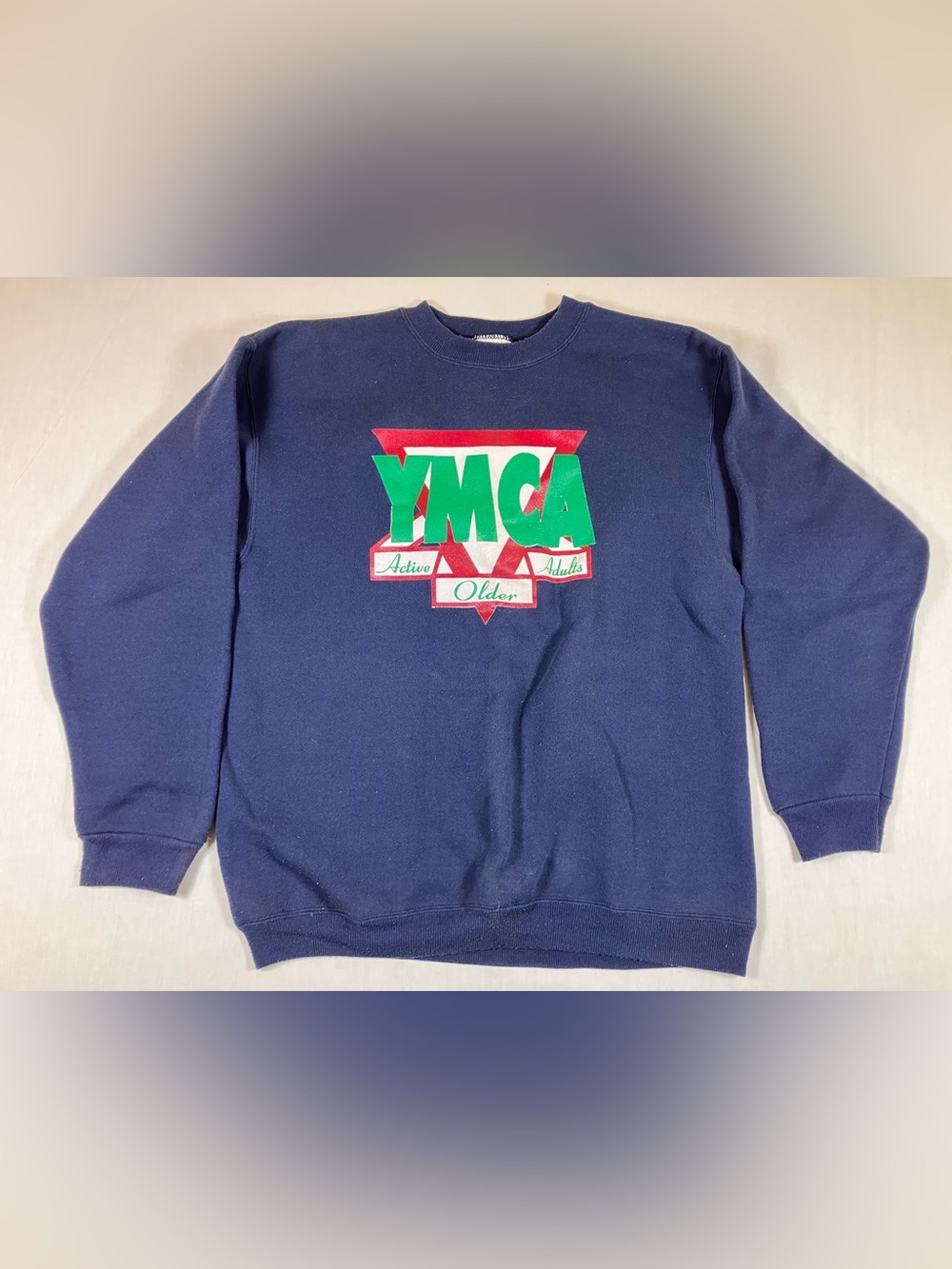 Vintage YMCA Navy Graphic Sweatshirt - Green & Red Logo